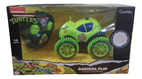 Veiculo Radical Radio Controle 3 Funções Tartarugas Ninjas