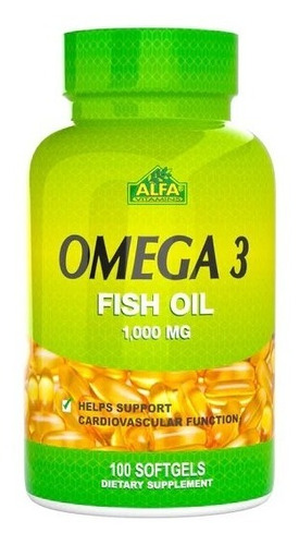 Omega 3 1000mg 100 Cápsulas Alfa Vitamins