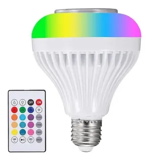 Foco Lampara Bocina 3w Bluetooth Altavoz Control Luz Led Rgb