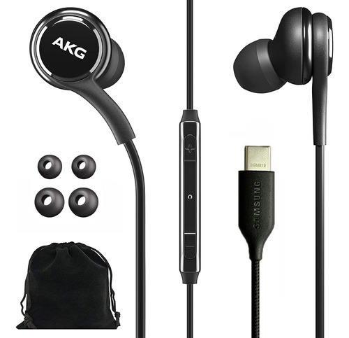 Audífonos Alámbricos Con Cable Usb-c Samsung Akg Negro  