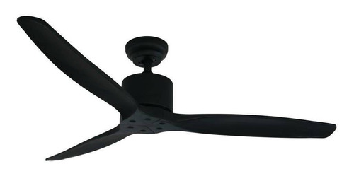 Ventilador de techo Primaterm Aviador negro con 3 aspas de  madera sólida, 1320 mm de diámetro 220 V