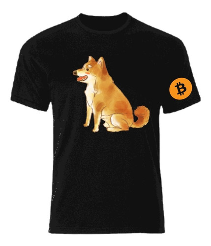 Polera Negra Doge3 Btc Izq