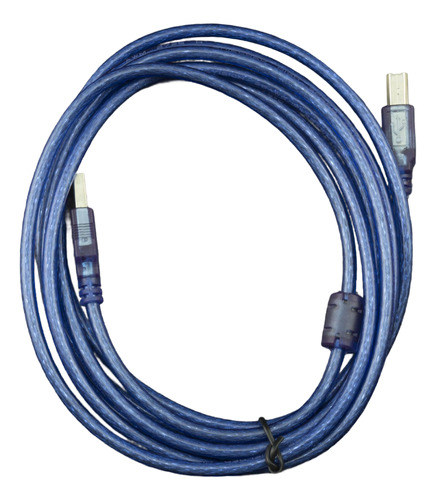 Cable Usb 2.0 Tipo A Macho A Tipo B Macho Azul 3 Metros 