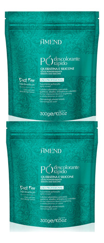  Kit 2 Pó Descolorante Amend Queratina E Silicone 300g