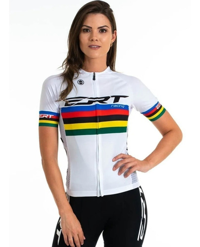 Imagem 5 de 8 de Camisa Ciclismo Elite Ert Campeão Mundial Branca + Brinde