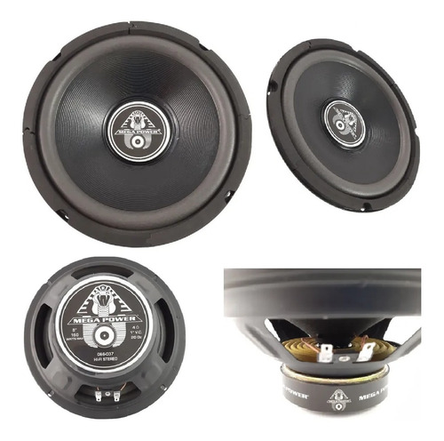 Bocina Woofer 8 Pulgadas 4 Ohms 160w Mega Power Autoestereo