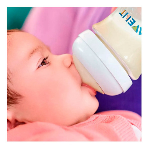 Biberones Philips Avent Natural SCF033/27 color transparente x 2 unidades de 9Oz/260mL de flujo lento