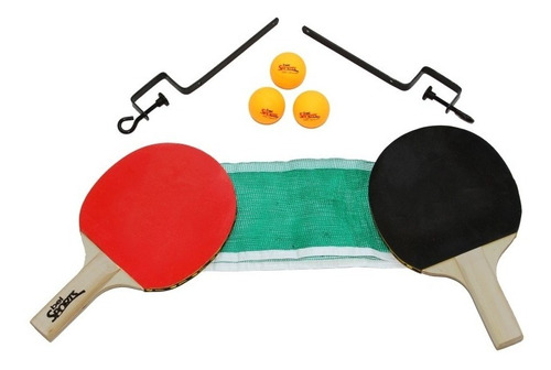 Kit Ping Pong Tênis De Mesa Com 2 Raquetes Bolinhas Rede 
