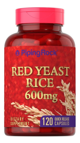 Red Yeast Rice 600 Mg 120 Cap Arroz Levadura Roja Colesterol