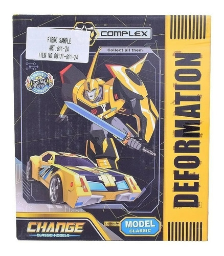 Imagen 2 de 4 de Robot Transformable Auto Camion Con Arma Espada Micieloazul
