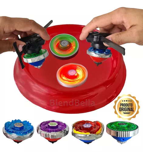 Kit 2 Pião Beyblade Metal Tornado Com Arena 2 Lançador