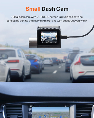 Dash Cam 70mai A500s 3k Uhd 1944p Com Gps Sony Imx335 Wifi