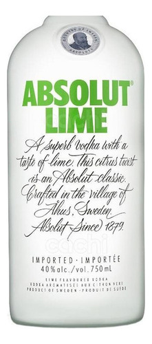 Pack De 4 Vodka Absolut Lime 750 Ml