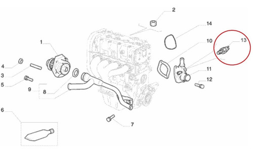 Sensor Temperatura Fiat Mobi Way 1.0 Fire 2020-...