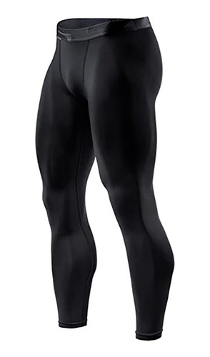 Pantalón Negro Para Hombre Licra Elástica Deportiva Leggings