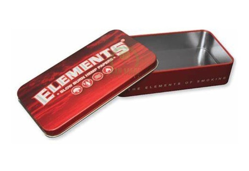 Lata Rectangular Guardado Tin Case Red / Elements