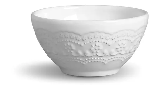 Conjunto Com 6 Bowl Madeleine 367ml Branco Porto Brasil Cerâmica