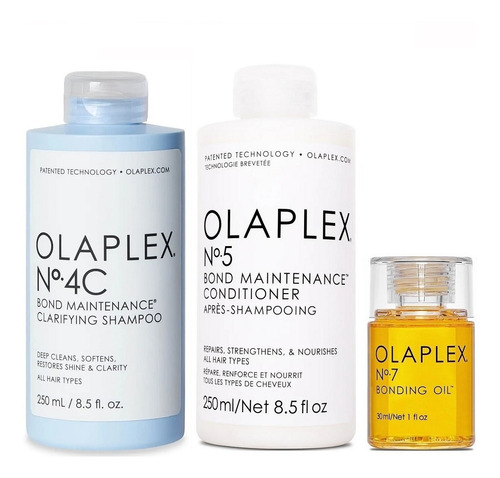 Olaplex N°4c + N°5 + N°7 Shampoo + Acondicionador + Aceite