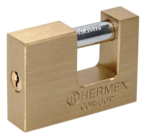 Candado Antipalanca 60mm Cuerpo De Laton Hermex Basic Mca Tr