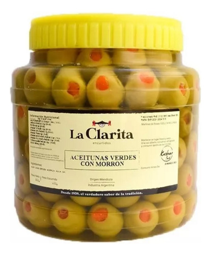 Aceitunas Verdes C/ Morrón-aceite-la Clarita-x1k