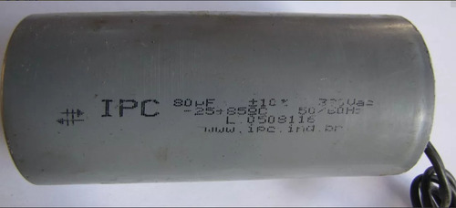 Capacitor Partida 80uf 380vac P/ Diversos Motores Ipc