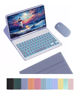 Capa Com Teclado Iluminado E Mouse Para Samsung Tab S9 Ultra