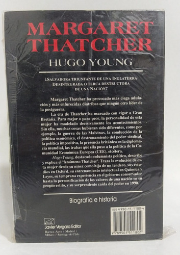 Libro Margaret Thatcher La Mujer De Hierro / Hugo Young