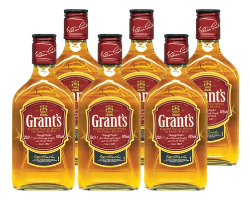 Whisky Grants 40º Petaca 200 Ml Pack 6