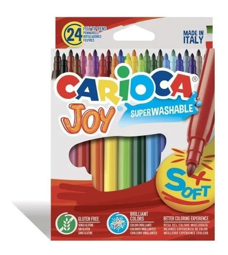 Marcadores Finos Carioca Joy X24 Colores Hecho En Italia