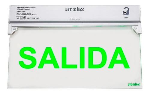 Cartel De Salida De Emergencia Luminoso A Leds Atomlux