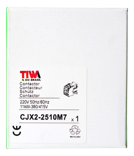 Kit 20 Chave Contatora Tripolar 25a + 1 N/a 220v