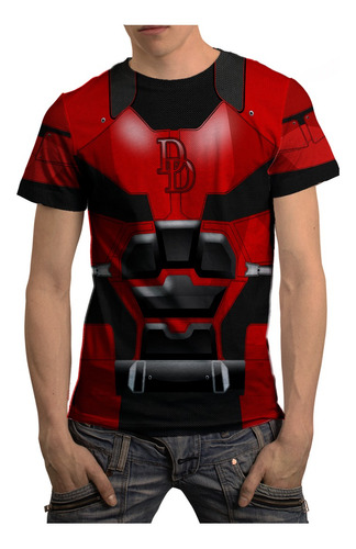 Camisa Do Demolidor Concept Blusa Camiseta Super Herói Traje