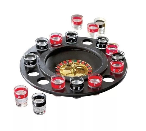 Juego Previa Ruleta De Tragos Chupito  Shot + 16 Vasos 