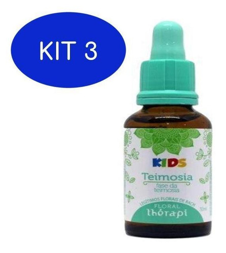 Kit 3 Floral De Bach - Fase Da Teimosia - Kids - 30ml