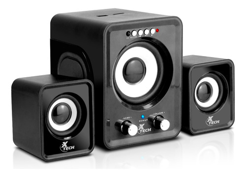 Parlantes Xtech Xts-375 2.1 De 12w Con Puerto Usb Y Micro-sd