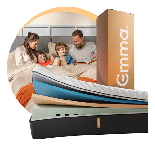 Colchão Emma Original Casal - Tecnologia Alemã Cor Branco/cinza