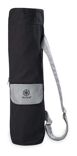 Bolso Para Tapete De Yoga Correa De Hombro Gaiam ( Colores ) Color Negro / Granite Storm