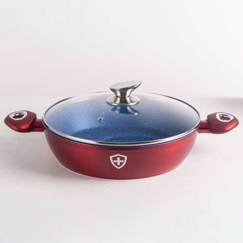 Imagen 3 de 7 de Batería Swiss Silver 10 Piezas Roja Interior Azul