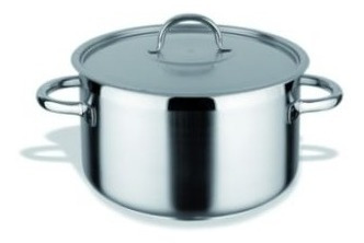 Cacerola En Acero Inoxidable Pujadas Alta Con Tapa 10,2l