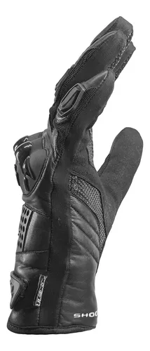Guantes deportivos Texx Old Shoot de piel para moto con protección negra, talla L