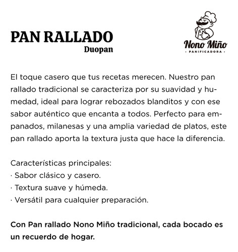 Pan Rallado Duopan X 20kg Nono Miño