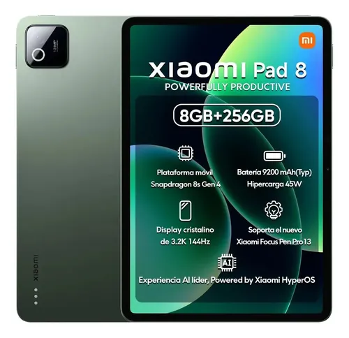 Xiaomi Pad 8 11.2 Wifi 256gb 8gb Ai Pine Green. Verde-pinho