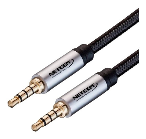 Cable De Audio 3.5mm Macho A Macho Trrs 1.80 Metros Netcom