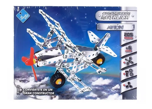 Juego Construcción Metálica Avión 205 Pza Tipo Mecano