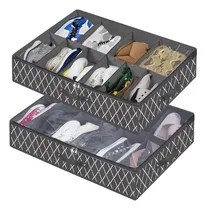 Comprar Zapatera Plegable Bajo Cama 2pz Organizador 24 Pares Zapatos
