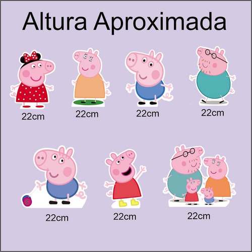Kit Displays De Mesa + Painel De Festa Peppa Pig