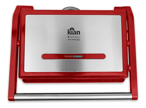 Grill Elétrico Multiuso Inox 220v 1200w Vermelho - Kian