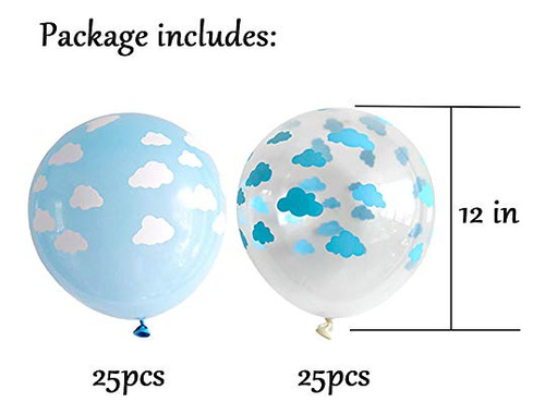 50pcs Globos De Látex En La Nube Globos Decorativos Globos C