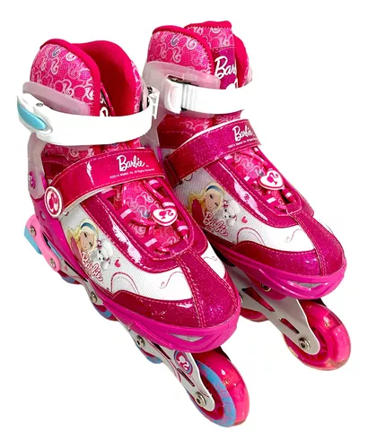  Barbie Patines en línea ajustables para niñas, multicolor,  talla 13-3 : Deportes y Actividades al Aire Libre