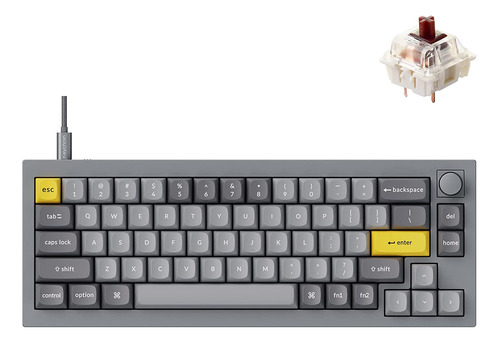 Q2 Wired Custom Mechanical Keyboard Knob Version, 65 La...